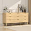 Commode d'appoint 9 tiroirs en bois naturel