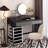 47.24"Black vanity with mirror and stool