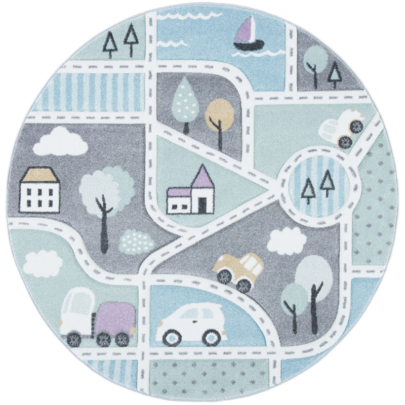 Frasher Kids 100 Performance Rug, Round 5'3"