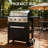 4-Burner Outdoor Gas Grill with Side Shelf & Thermometer