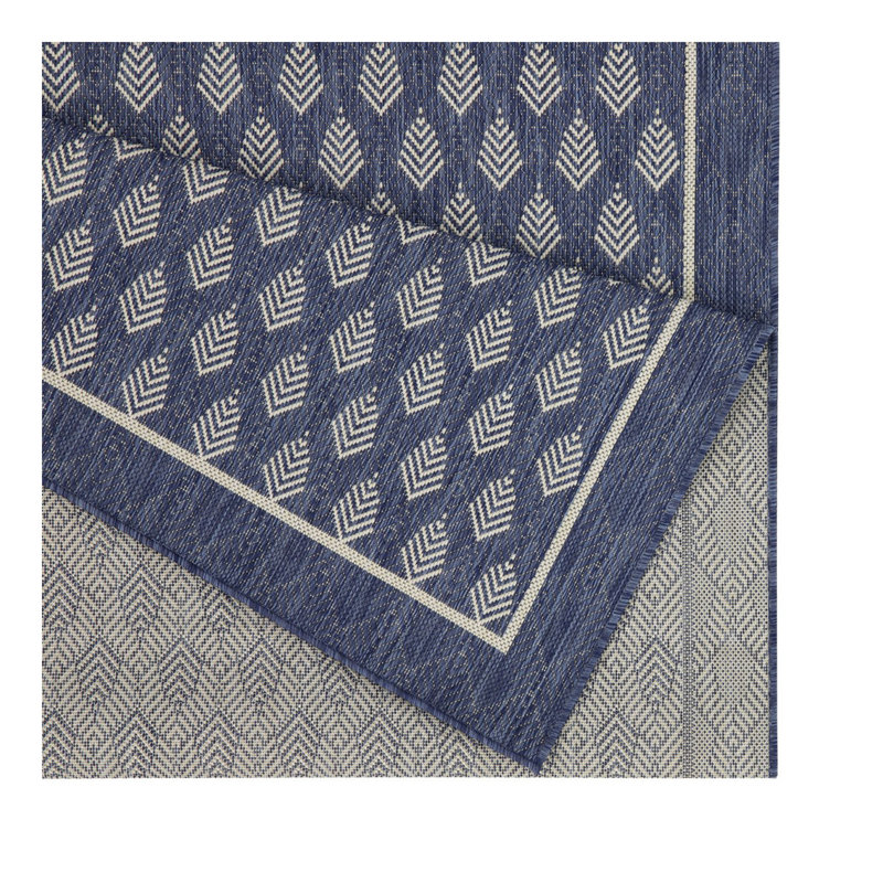 Tapis bleu intérieur / extérieur Sunshine, Rectangle 7 pi 10 po x 10 pi 3 po