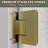 24'' W X 72'' H Frameless Hinged Shower Door with 3/8" SGCC Tempered Glass-98796834