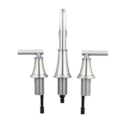 Double Handle Bathroom Sink Faucet with Drainer