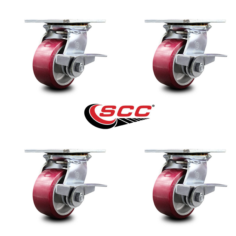 Heavy Duty Polyurethane on Aluminum Caster