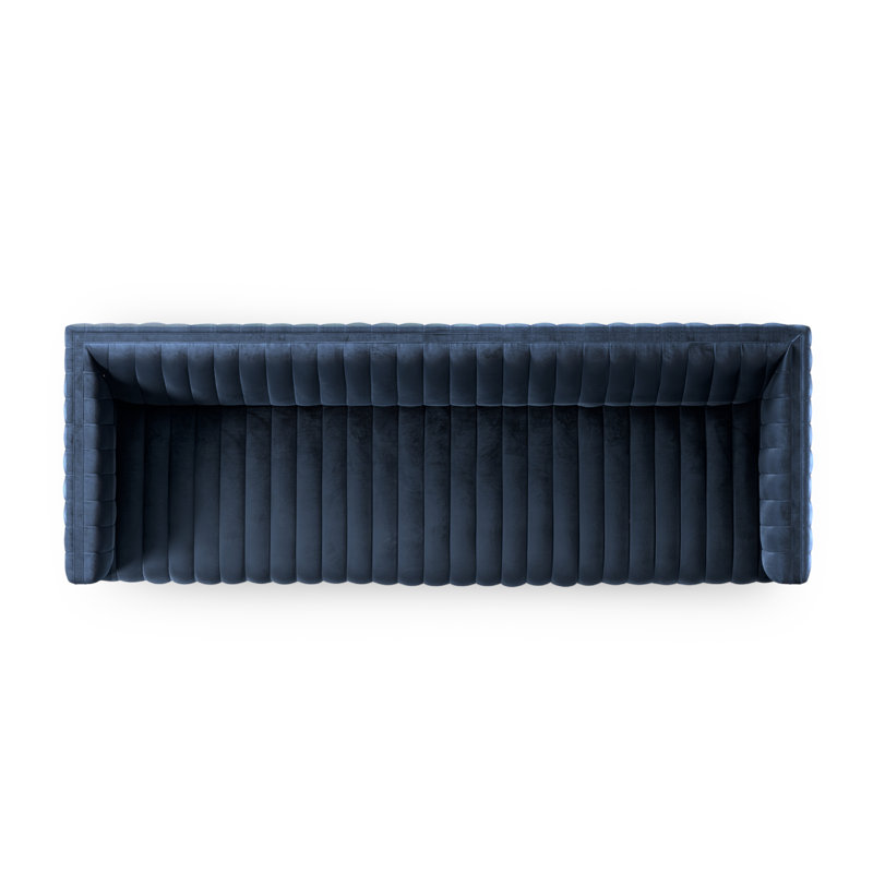 Augustine 97" Sofa, Sapphire Navy, 26.5" H x 88" W x 35" D