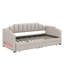 Lit de jour simple TG avec compartiment intégré et couchette coulissante, lit de jour rembourré avec système d'éclairage à DEL-920109489