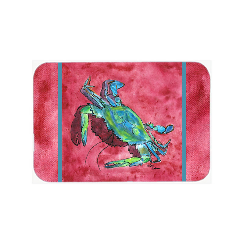 Planche à découper en verre crabe rose foncé