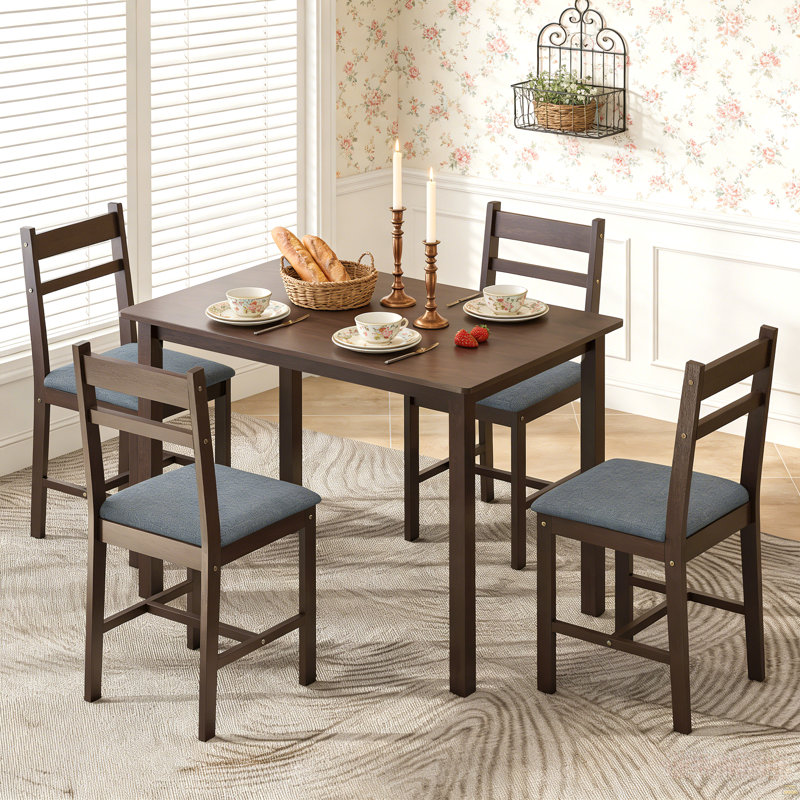 Élégant ensemble de cuisine, ensemble de salle à manger 5 pièces, table de salle à manger avec chaises