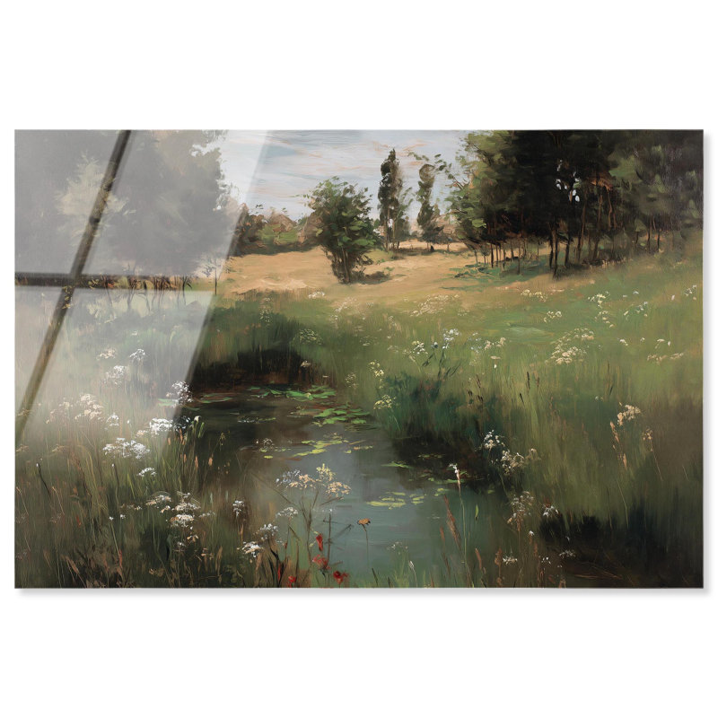«Hidden Pond Spot», reproduction d'art rétro par Art Remedy, H 10 po x l 15 po
