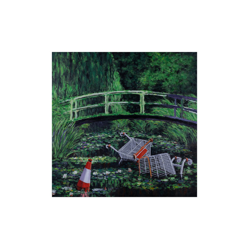 Banksys Monet - No Frame Square Painting on Canvas