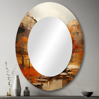 Miroir mural Bold Landscape Canyon Desert IV - Orange