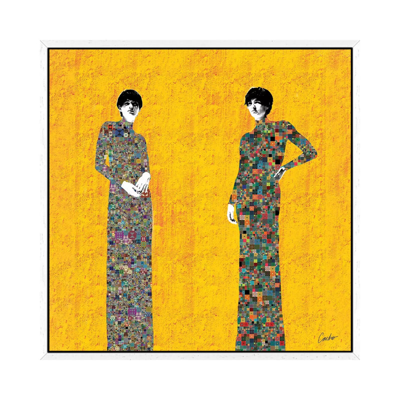 Parallel Situations by Jose Cacho - Print on Canvas, 66.04cm H x 66.04cm W x 3.81cm D, White Framed