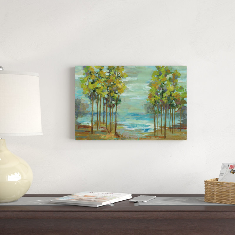 Arbres printaniers, H 12 po x l 18 po