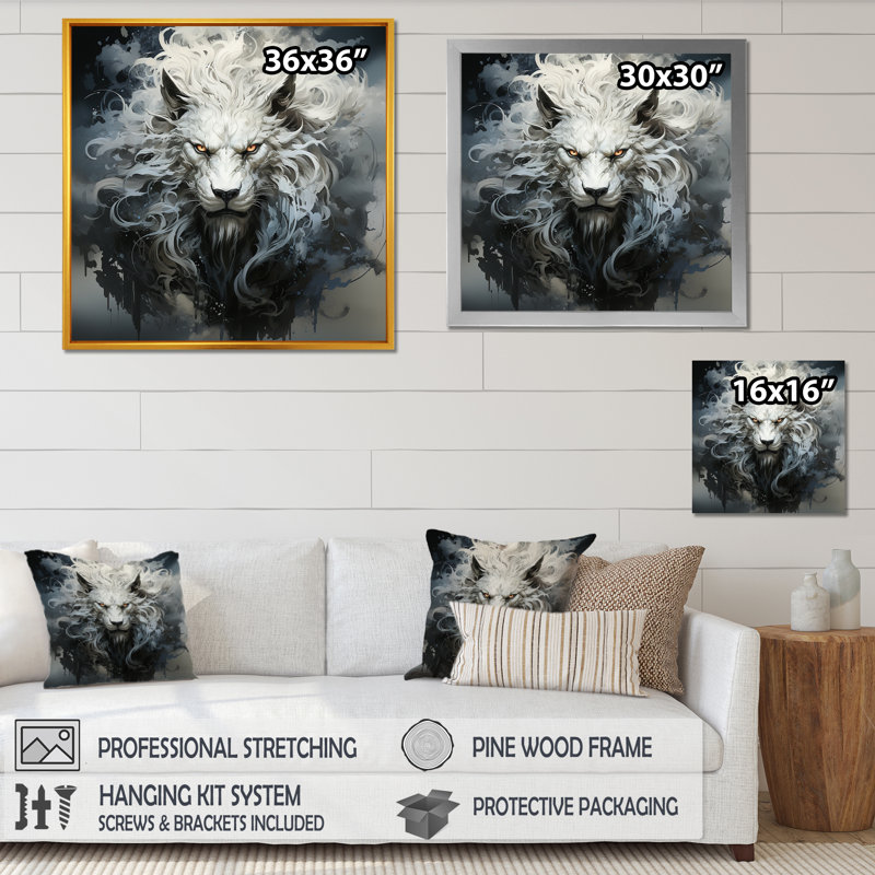 Peinture de créature mythique, H 30 po x l 30 po, Toile tendue