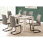 Table de salle à manger rectangulaire de 60 po de style contemporain, aspect taupe, pouvant accueillir 6 sièges, rectangulaire moderne, stratifié beige, pour une utilisation quotidienne