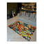Tapis décoratif multicolore lavable à motif abstrait multicolore