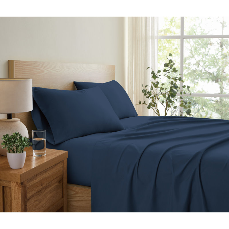 Ensemble de draps Everyday, Ensemble de draps pour lit simple TG avec 1 taie d, Bleu