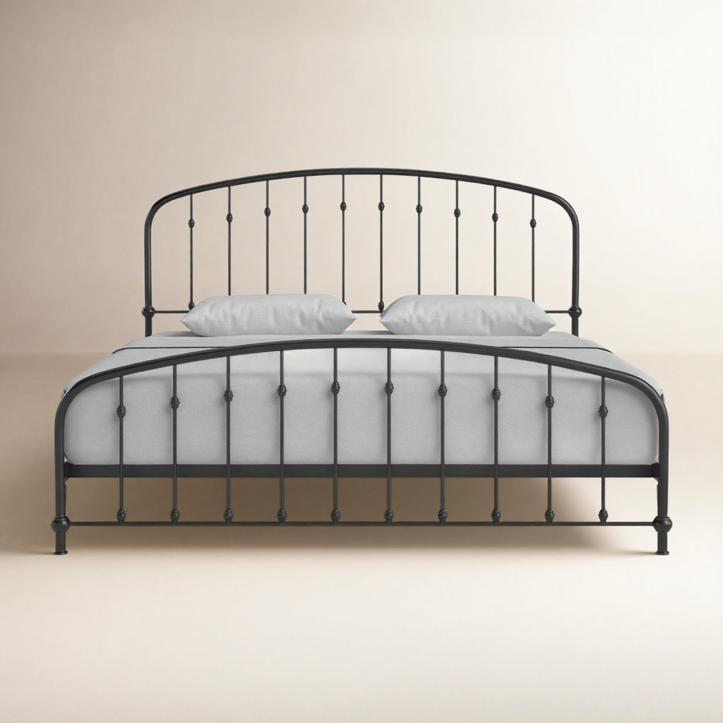 Wadsworth Metal Spindle Bed, King, Black