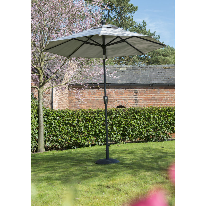 Ryebrook 2.7m Elizabeth Parasol, Mouse Grey, 270cm W x 270cm D