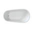 55" Acrylic Freestanding Bathtub, Stylish Deep Soaking Bathtub With Pop-Up Drain & Integrated Overflow, Contemporary Stand Alone Bath Tub For Bathroom Spa Or Home Upgrade, Glossy White-125225514