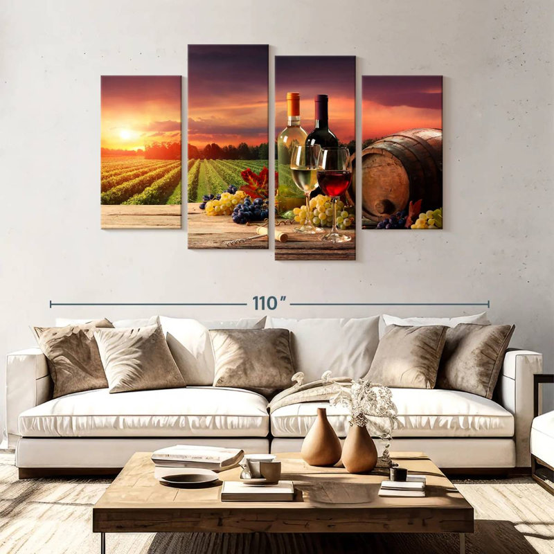 Yarlin Wine Vineyard Vista, H 54 po x l 84 po