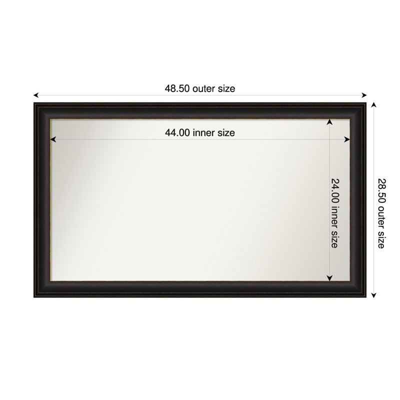 Miroir mural Tavalas, Rectangle, 28,5 po x 32,5 po