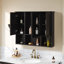 Armoire à pharmacie murale 35 pouces 2-en-1 avec tablettes réglables et portes à fermeture douce, miroir haute définition avec rangement pour meuble-lavabo-684180876