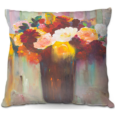 Coussin décoratif canapé de fleurs