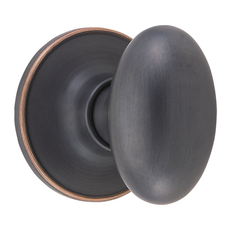 Egg Single Dummy Door Knob, Oil Rubbed Bronze, Universal/Reversible