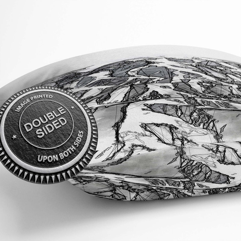 Mountain Range in Afghanistan Cushion with Filling, 55cm H x 55cm W x 20cm D
