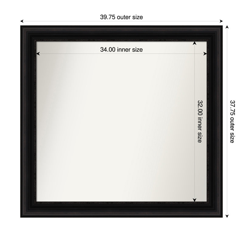 Miroir mural Senaiya, Rectangle, 37,75 po x 39,75 po