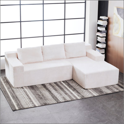 Canapé modulaire en L Corduroy