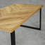 Anacortes Oak Rectangular Dining Table with Steel Base-1871025594-1871025595