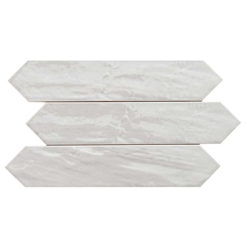 Tribeca-Talavera Picket 2.6"x13" Handmade Ceramic Tile Trim, Gray