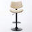 Bar Stools Adjustable Counter Height Black Leather Upholstered 360°Swivel Bar Chairs
