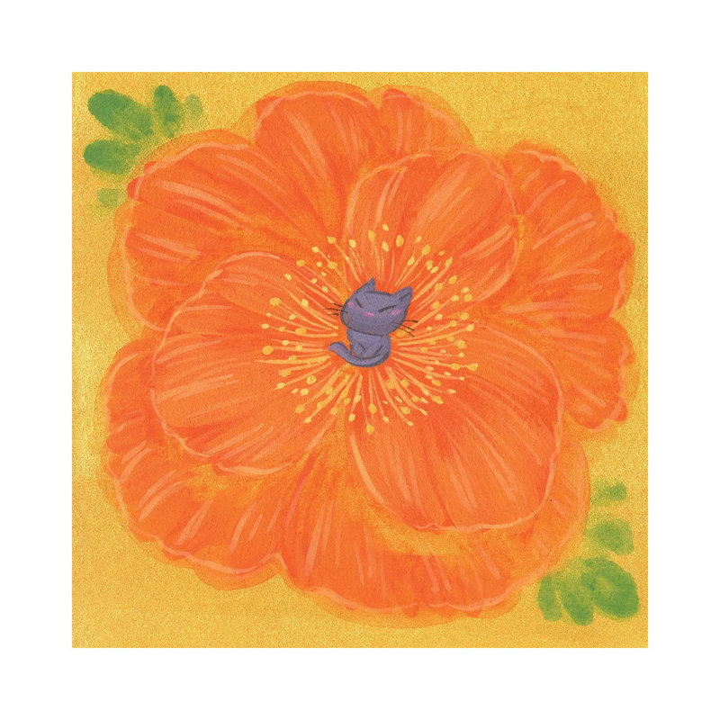 Poppy Black Cat - Wall Art Print