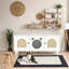Armoire pour chat moderne en bois avec griffoir en sisal, litière pour chat avec rangement, table d'appoint blanc crème
