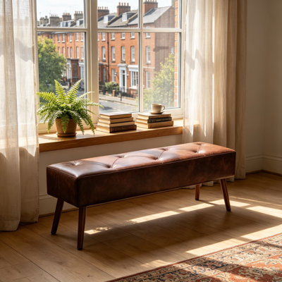 Sveina Faux Leather Upholstered Bench