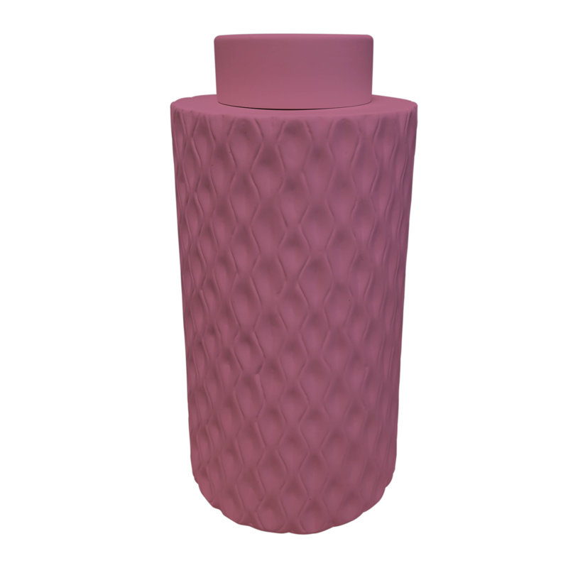 Billal Handmade Ceramic Decorative Box, Pink