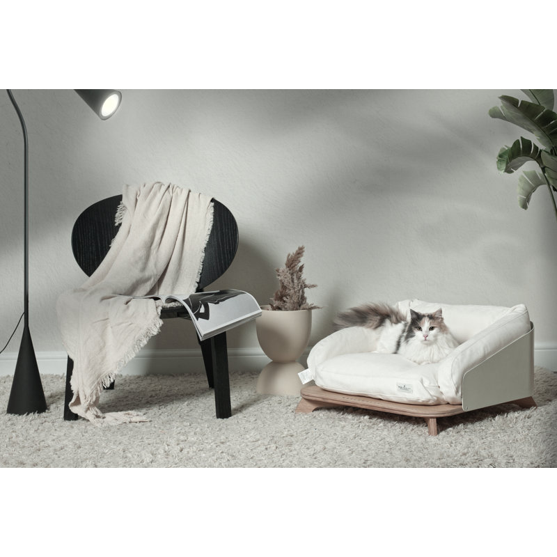 Orthopedic Cotton Bolster Pet Bed, White