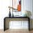 Black Wood Console Table, 59In Entryway Table, Curved Waterfall-Style Table,Console Table With Wood Beads,Entrance Table For Entryway, Hallway, Living Room, Foyer, Corridor, Office-164260356