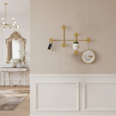 Melise Metal Wall 6 - Hook Wall Mounted Coat Rack