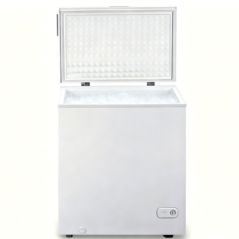 7,0 pieds cubes Dégivrage manuel compact à faible bruit et écoénergétique, congélateur compact avec porte à charnière, blanc