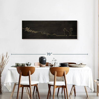 Chat Meow sur toile