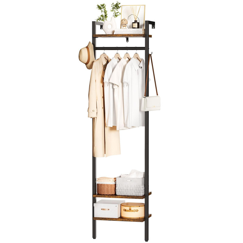 Metal Coat Rack, Brown