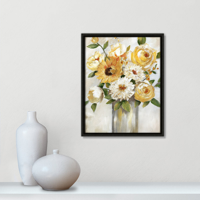 «Sunshine Bouquet Print» par Nan, Espresso, H 15,5 po x l 12,5 po x P 2 po