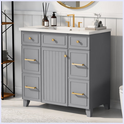 Ensemble de meuble-lavabo moderne avec comptoir de meuble-lavabo Modern