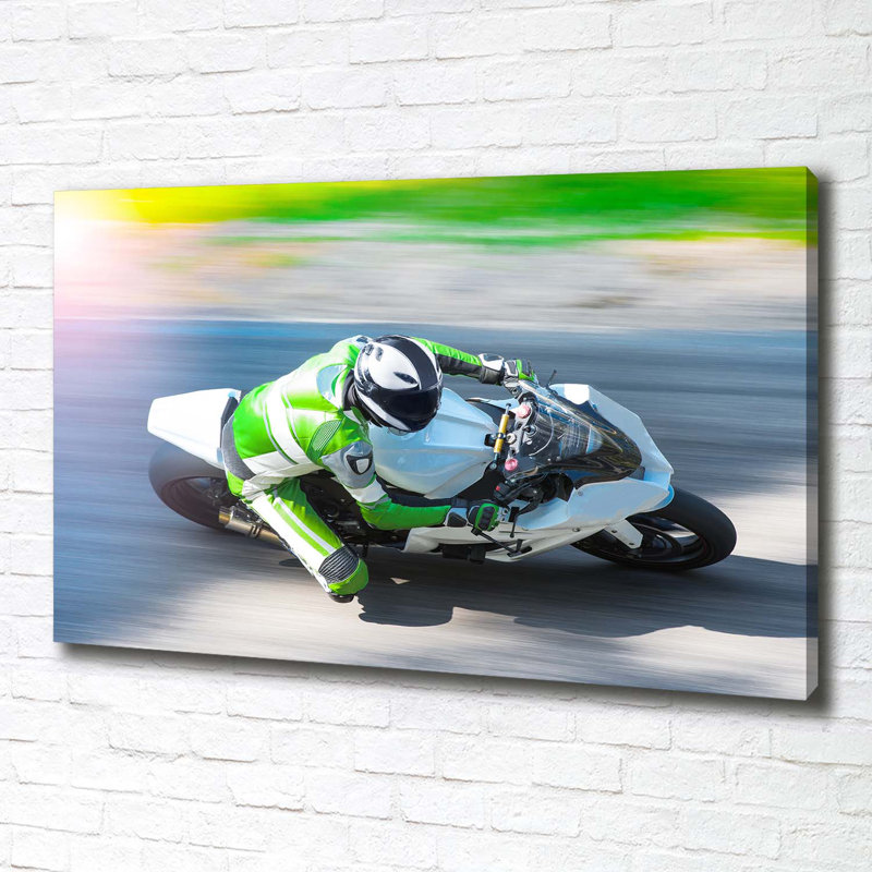 Motorcycle race 1 Piece Wall Art on Canvas