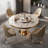 Light Luxury Faux Marble Round Dining Tables.-102629967