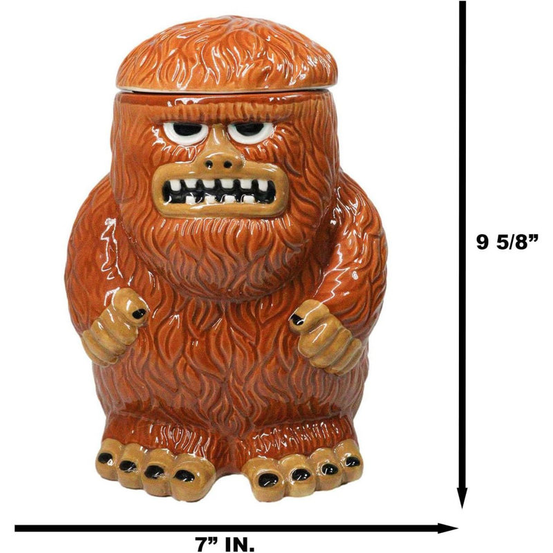 Forest Mythical Creature Sasquatch Big Foot Cryptid Ape Ceramic Cookie Jar